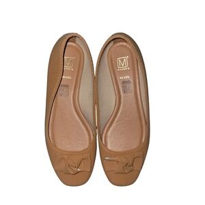 MAKER'S Women's Tan Bow Ballet Flats Made in Brazil Size 7.5 ballet core comfort